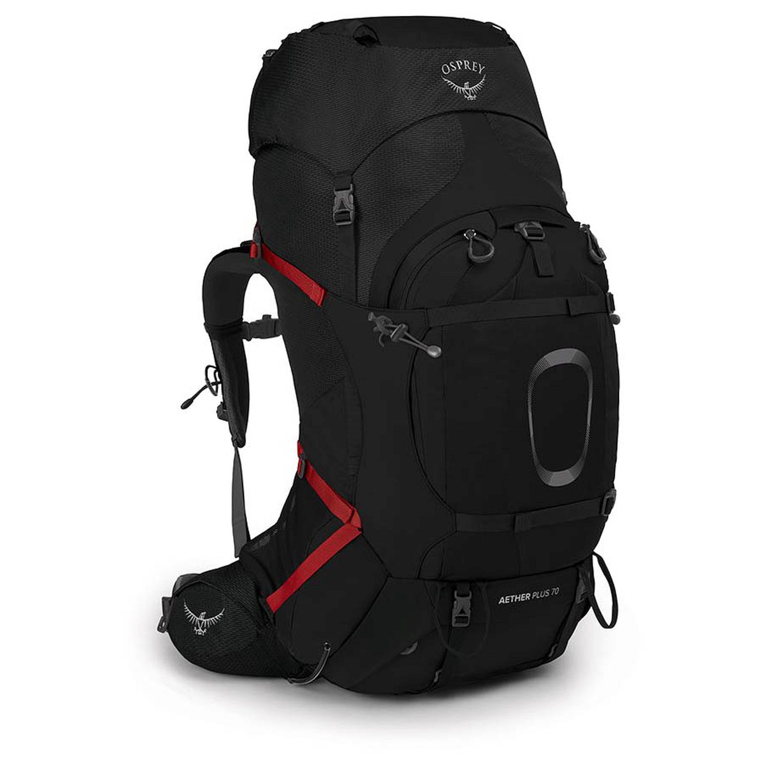 Osprey Aether Plus 70l Rucksack Schwarz,Rot L-XL Schwarz,Rot L-XL