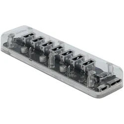 DELOCK HUB USB 3.0 7Port 2xTyp-Micro-B 7xTyp-A Bu ext trans.