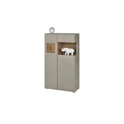 Vitrine  Cortina , braun , Maße (cm): B: 80 H: 139 T: 37.0