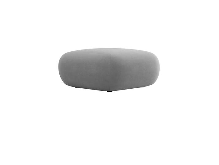 Design Sitzpouf „Nolio“ Samt Hellgrau 75 x 75 cm chosen by Bloomingloft