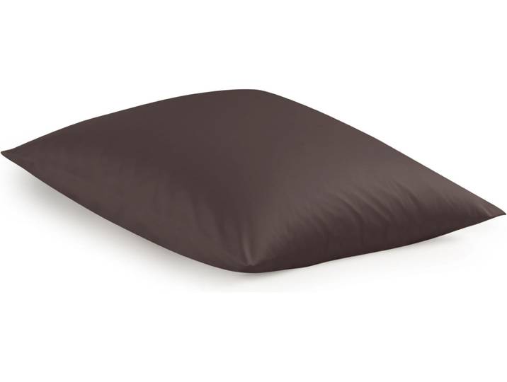 Kissenbezug IRISETTE Paris 8000 , schoko, B:80cm L:80cm, Mako-Satin, Obermaterial: 100% Baumwolle, Kissenbezüge, Kissenbezug, Hochwertiger Premium Kissenbezug