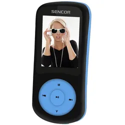 Sencor SFP 5870 BBU MP3/MP4 player MP3 player Black, Blue (8 GB), MP3 Player + Portable Audiogeräte, Schwarz, Blau