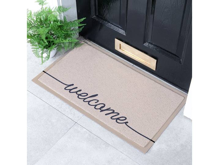 Paillasson DMW-WELSCRIBBLE-7040 40 x 1 x 70cm Beige