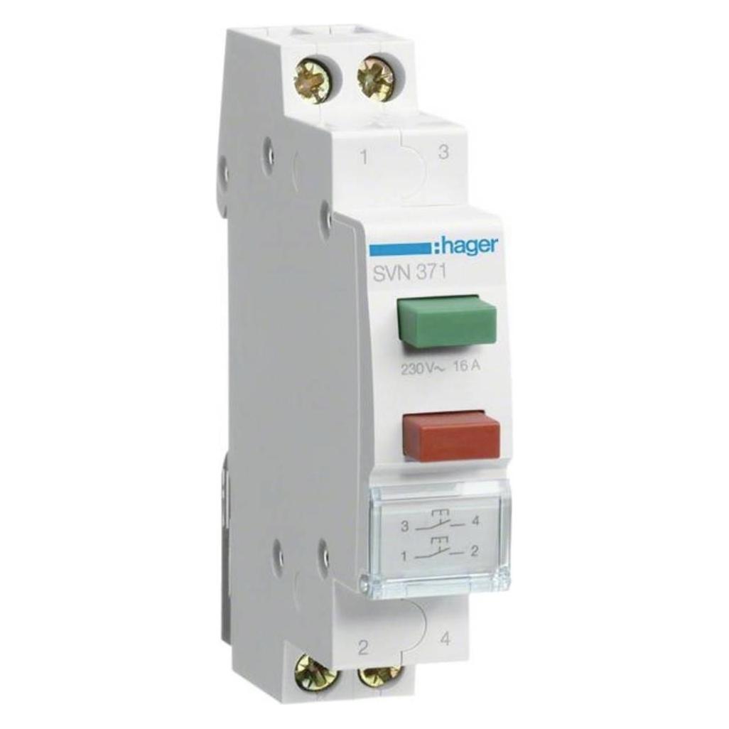Hager HAG SVN371 Taster, 2fach, 2S (SVN371)