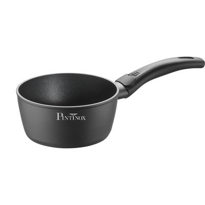 Kasserolle PINTINOX "Pinti Power", schwarz, H:7,2cm Ø:16cm, Töpfe, Kasserolle, 2-lagige Antihaftbeschichtung, Induktion, Ø 16 cm