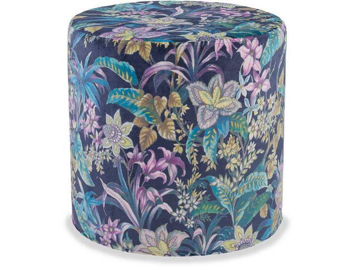 H.O.C.K. Sitzhocker H.O.C.K. Blue Velvet Hocker rund Pouf ø45x45cm, Hocker, Barhocker & Sitzhocker, Pouf, Badhocker, Wohnzimmer Hocker