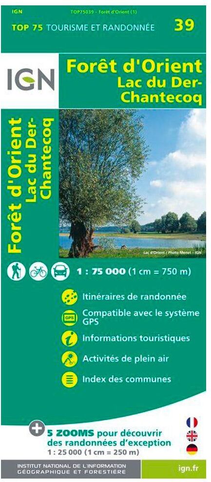 IGN  - Foret D'orient Lac Du Der-Chantecoq - Carte