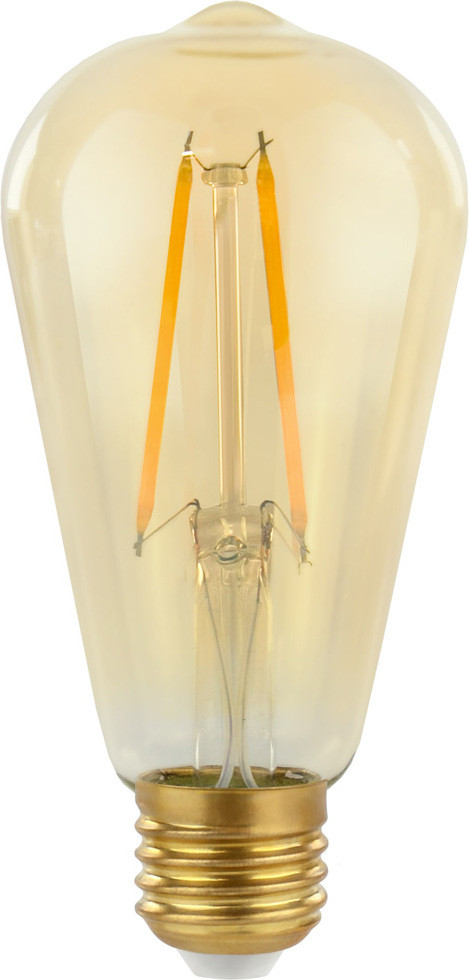 NCC-Licht LED Filamentlamp Edison ST64 Retro Design, E27, Helder Goud, Warm Wit Licht 2700K