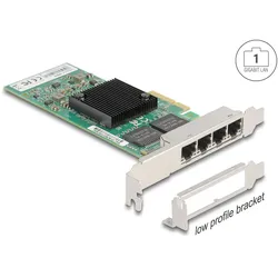 DELOCK PCI Express x4 Karte 4x RJ45 Gigabit LAN i350