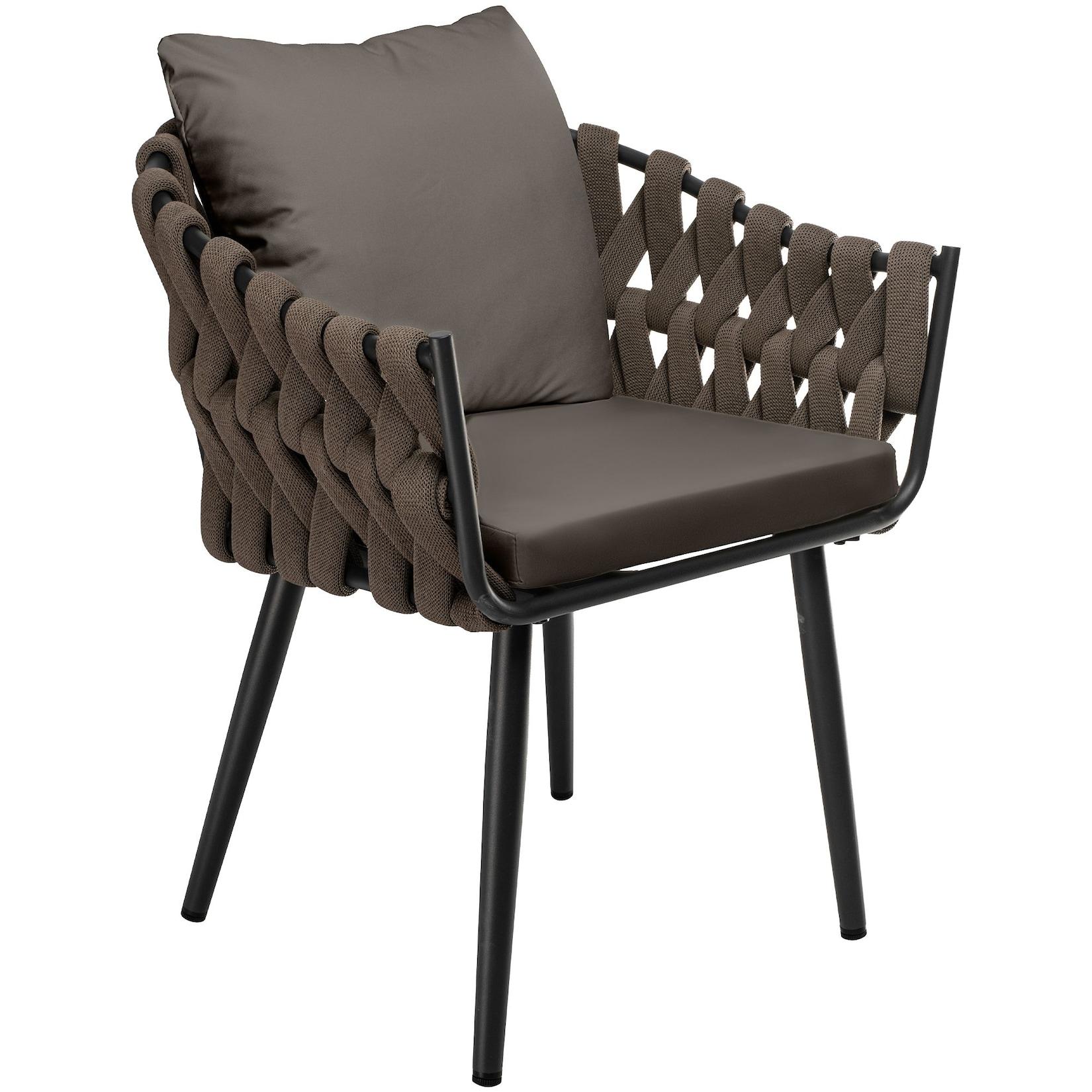 CLP Gartenstuhl Naxos Taupe mit Sitzkissen Farbe: grau