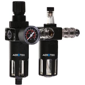 Aerotec Druckminderer FX 4100 für Druckluft, 1/2 Zoll, Wartungseinheit mit Nebelöler