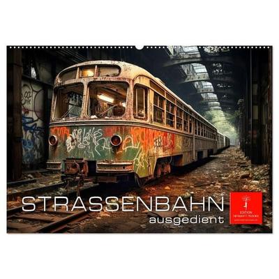 Straßenbahn ausgedient (Wandkalender 2027 DIN A2 quer), CALVENDO Monatskalender