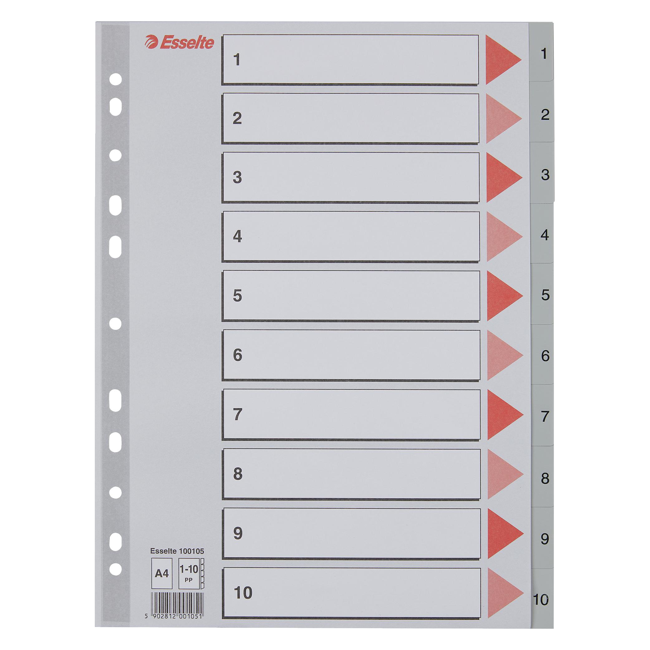 Esselte Plastikregister Zahlen (100105)