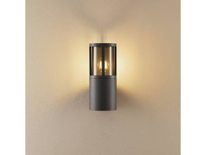 Deko-Light Aussenwandleuchte Facado II, dimmbar, alu / grau / zink, Aluminium, Modern, Wandleuchte außen