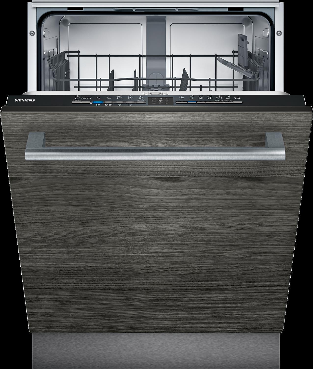 Siemens iQ100 SX61IX12TE, Voll integriert, Standardgröße (60 cm), Schwarz, Schwarz, Berührung, 1,75 m