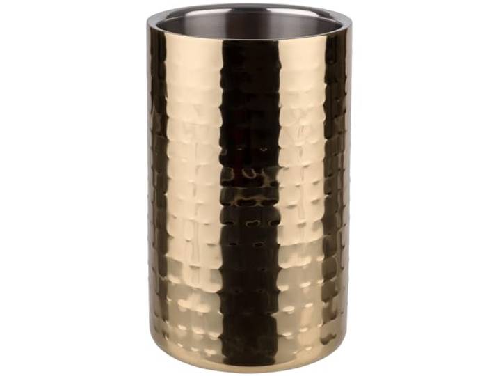 APS 36128 Rafraîchisseur de bouteille\, Ø 12 cm extérieur\, Ø 10 cm intérieur\, double paroi\, acier inoxydable\, aspect martelé