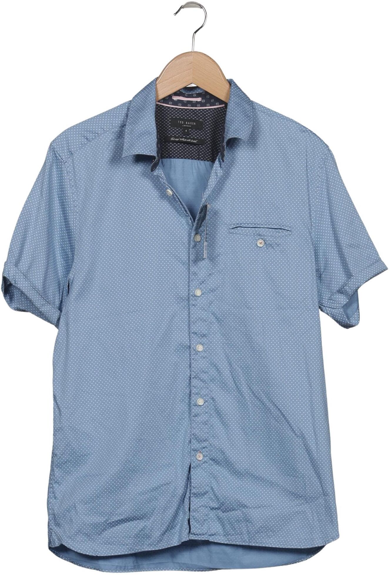 TED Baker Herren Hemd, Hellblau, Gr. L (Ted Baker 4), Elasthan / Baumwolle - Second Hand