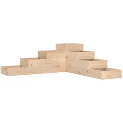 vidaXL Garten-Pflanzgefäß 4-stufig 106x104,5x36 cm Massivholz Kiefer