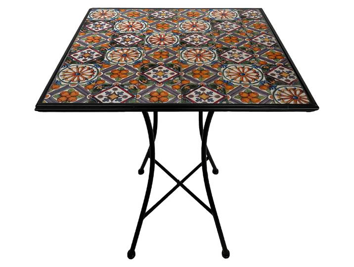 Axi Camilla Table De Bistrot Casa Del Sol - Mosaïque Petite Table Basse\, Design Carré\, Carreaux En Céramique Balcon\, Terrasse Ou Balcon - Charge