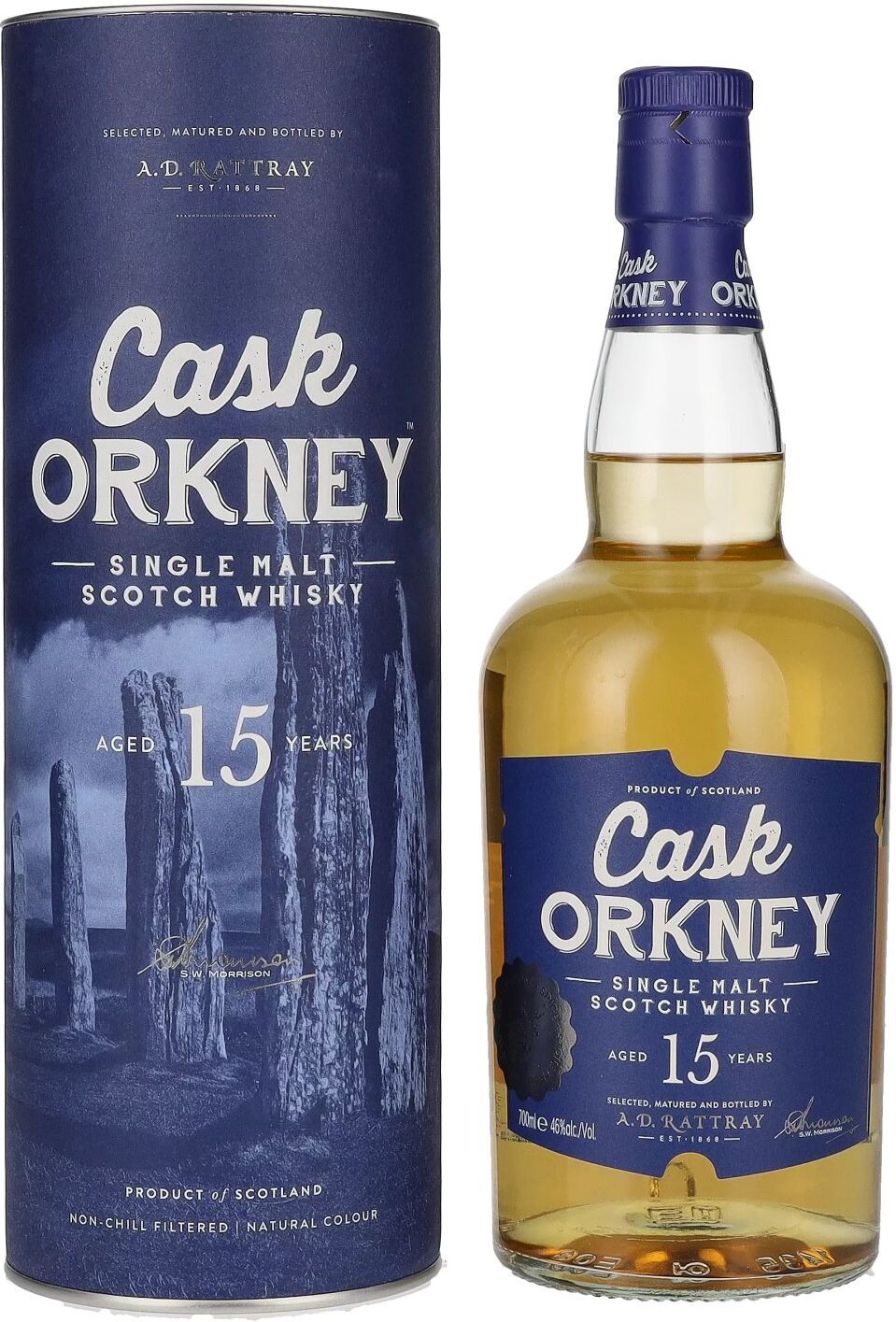 A.D. Rattray Cask ORKNEY 15 Years Old Single Malt 46% Vol. 0,7l in Geschenkbox