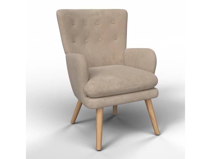 Sessel Stanka Beige Webstoff