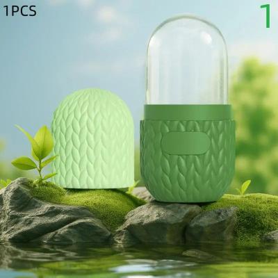 Inspire Select Face Ice Roller Silicone Mold Reusable Cold Therapy Facial Massager For Pore Care, De Puffing & Skin Cooling green 1pc