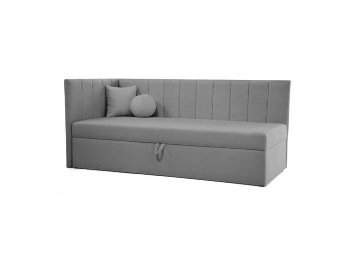 Beautysofa Schlafsofa Rafi, Eckbett mit Bettkasten, 90x200 cm, Grau, 209x94x102 cm, Babymöbel & Kindermöbel, Kinderzimmer & Jugendzimmer, Schlafsofas