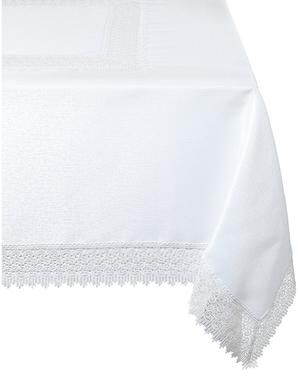 Violet Linen Treasure Lace Pattern Tablecloth