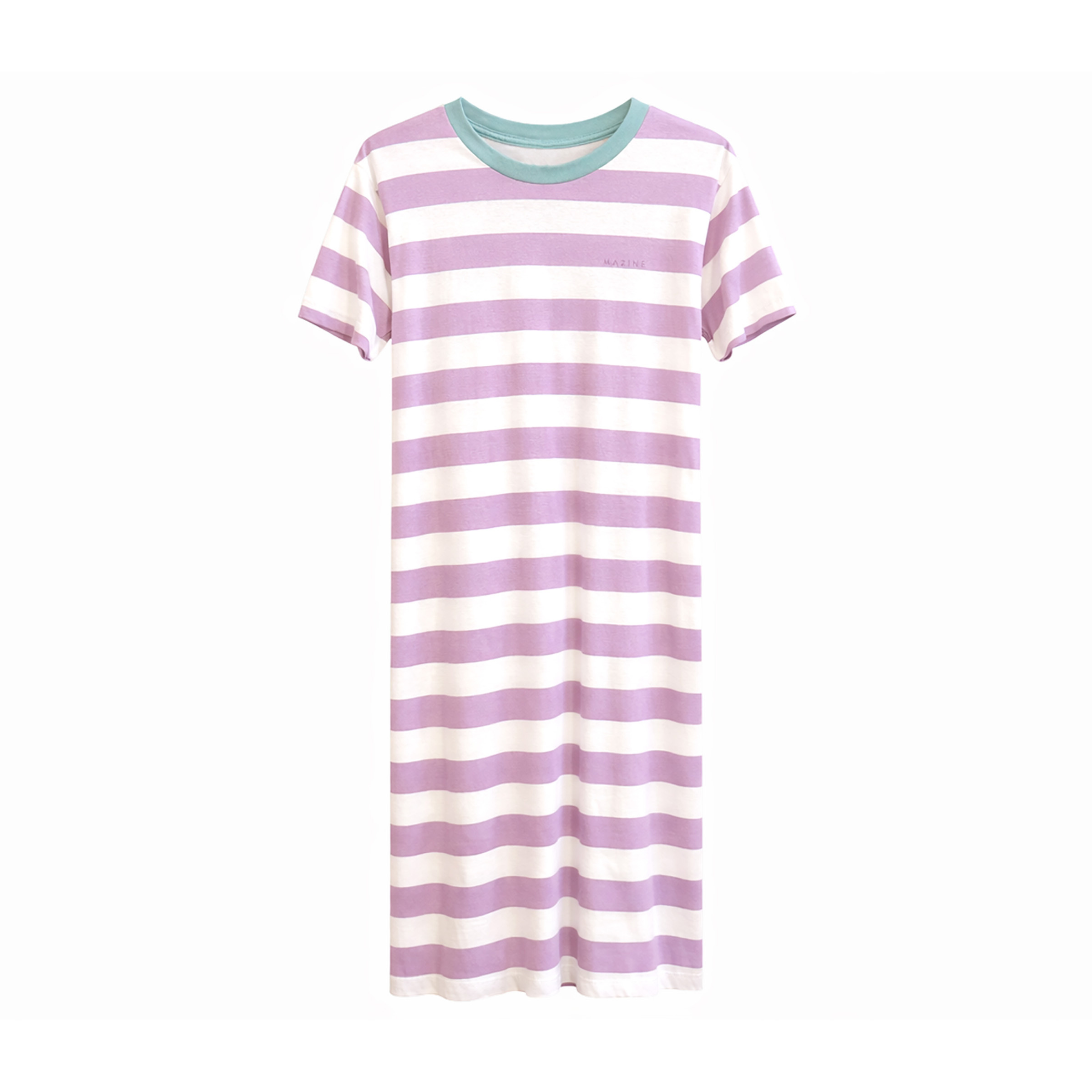 Mazine Bold Striped Jersey Kleid Damen Kleider rosa Größe L Lifestyle Hautfreundlich