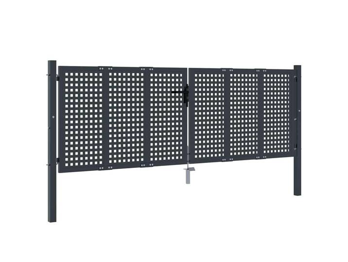 vidaXL Gartentor Anthrazit 300/100 Cm Stahl, Metall, 6x150 cm, Gartenzubehör