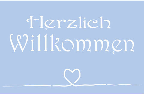 buttinette Schablone "Willkommen", 59 x 39 cm