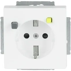 Busch-Jaeger 3120EUCB-884 FI-SCHUKOMAT SCHUKO® Steckdosen-Einsatz Safety+ studioweiß matt - Plattform 63 mit Fehlerstrom-Schutzschalter