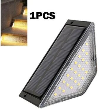 Uplift Picks Solar Triangle Step Lights For Waterproof Outdoor Stair Pathway Illumination Decor 1 Pc warm Light