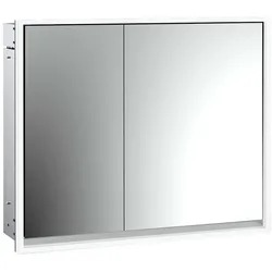 emco loft Lichtspiegelschrank, 800mm, 2 Türen, Unterputzmodell, aluminium/spiegel, 979805109, Ausführung: breite Tür rechts