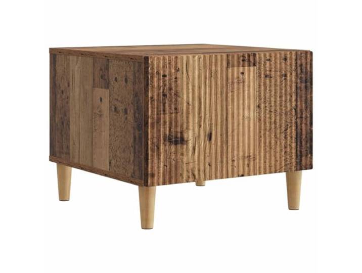 Couchtisch Altholz 49 x 50 x 40 cm Engineering Holz Großes Fach, Regal, offenes Layout, einfache Reinigung, Wohnzimmer, Büro, Wartezimmer, technisches Holz
