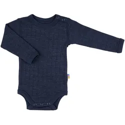 Joha Body langarm Rippqualität Wolle/Seide, blau, 80