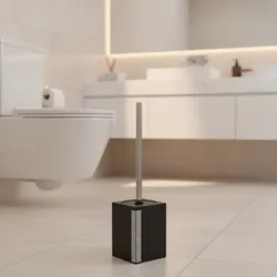 BADfabrik24 Edition One WC- Bürste, Lindos schwarz, Polyresin