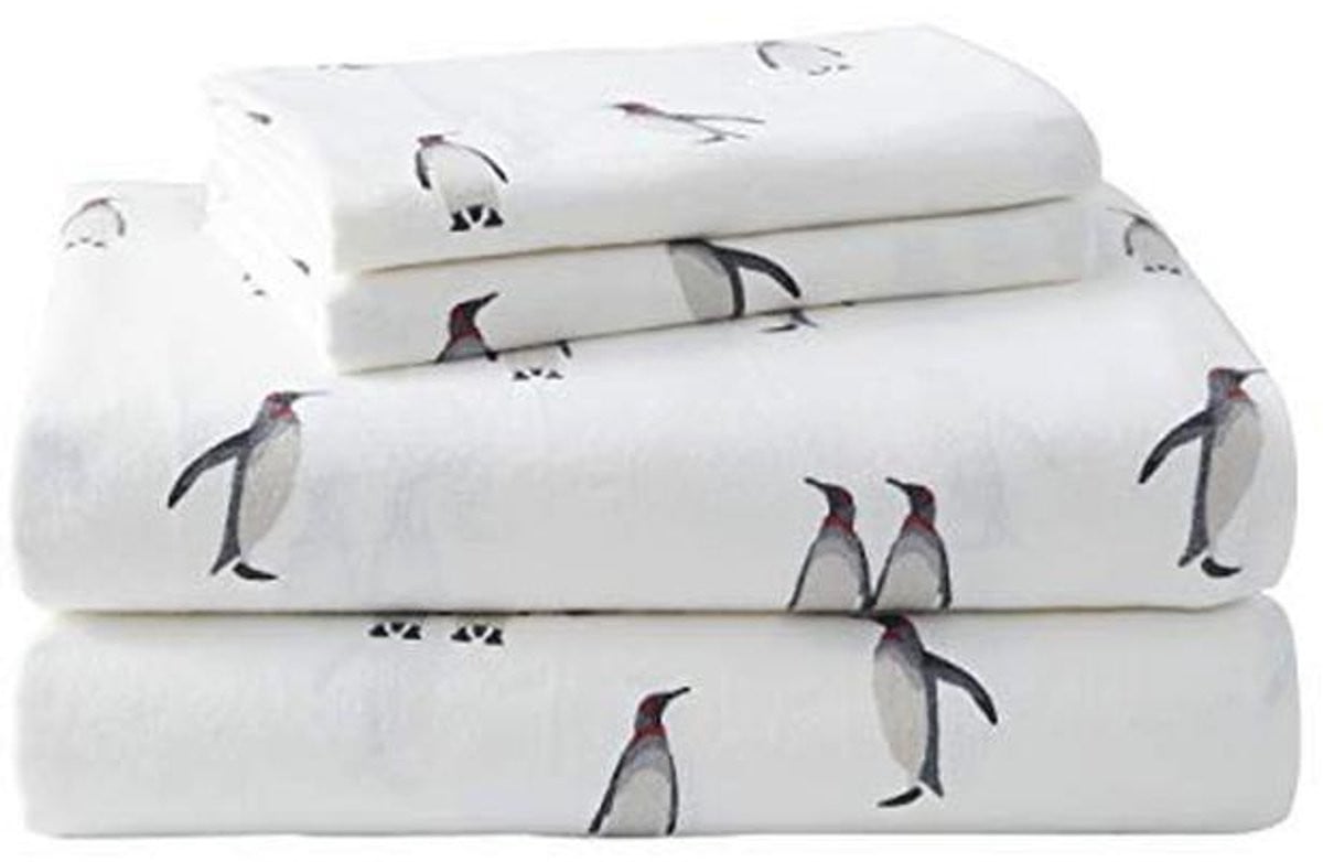 Katoenen flanellen beddengoedset voor extra zachtheid, Full