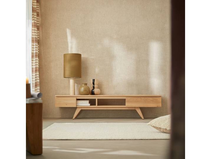 TV-Möbel aus massiver Eiche 180 cm Esmée - Natur - Oak