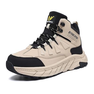 Herren-Wanderstiefel mit hoher Sohle und stoßdämpfender Sohle, atmungsaktive Outdoor-Trekkingschuhe zum Bergsteigen, für Wanderwege und Campingausflüge