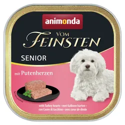 animonda Vom Feinsten Senior 150g Schale Hundenassfutter 22 x 150 Gramm Putenherzen