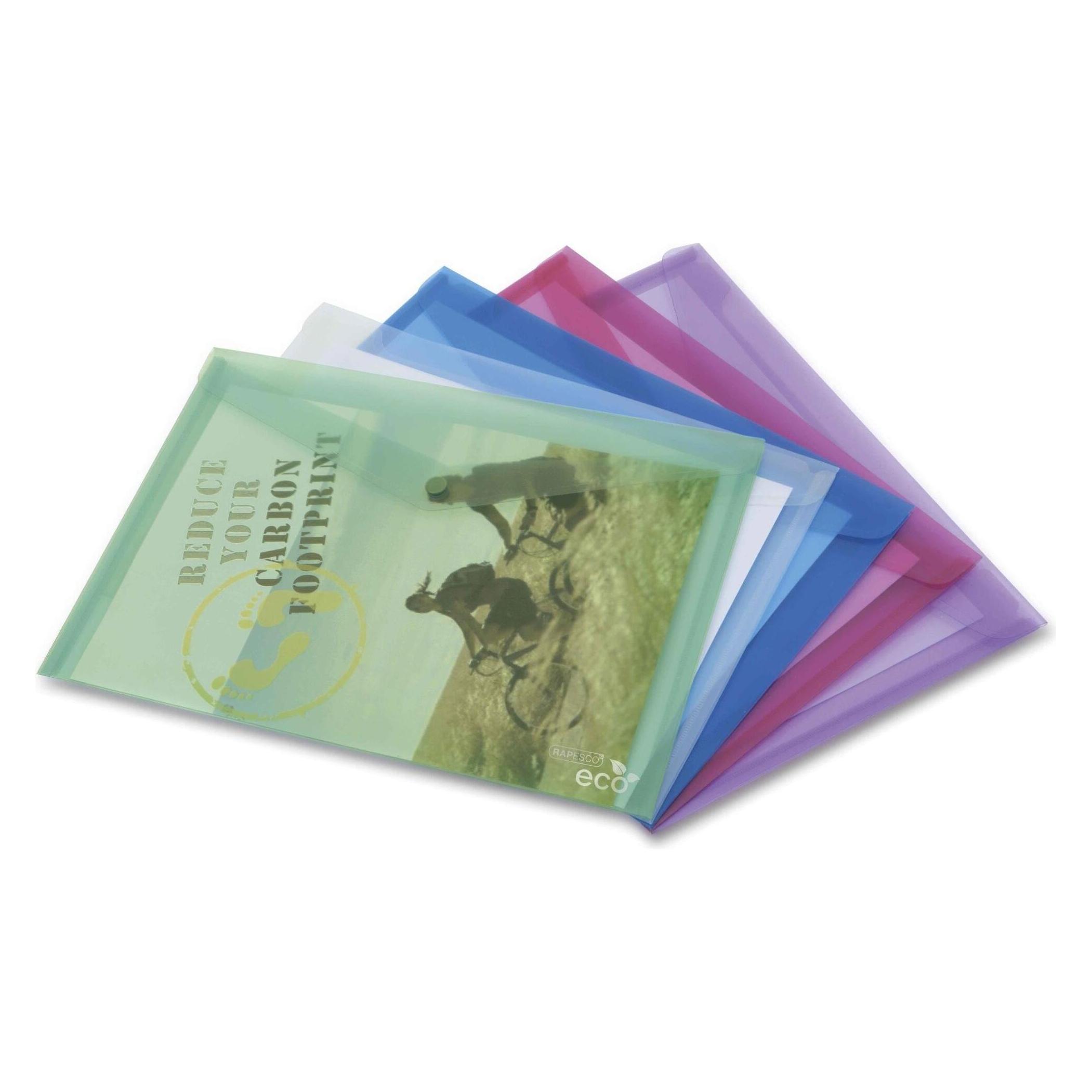 Rapesco Eco Dokumentenmappe mit Druckknopf (A4, 5x) (1039)