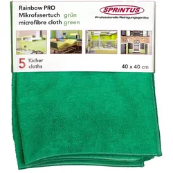 Microfasertuch Sprintus Rainbow Pro 40x40 cm grün Hochleistungstuch für unterschiedliche Oberflächen