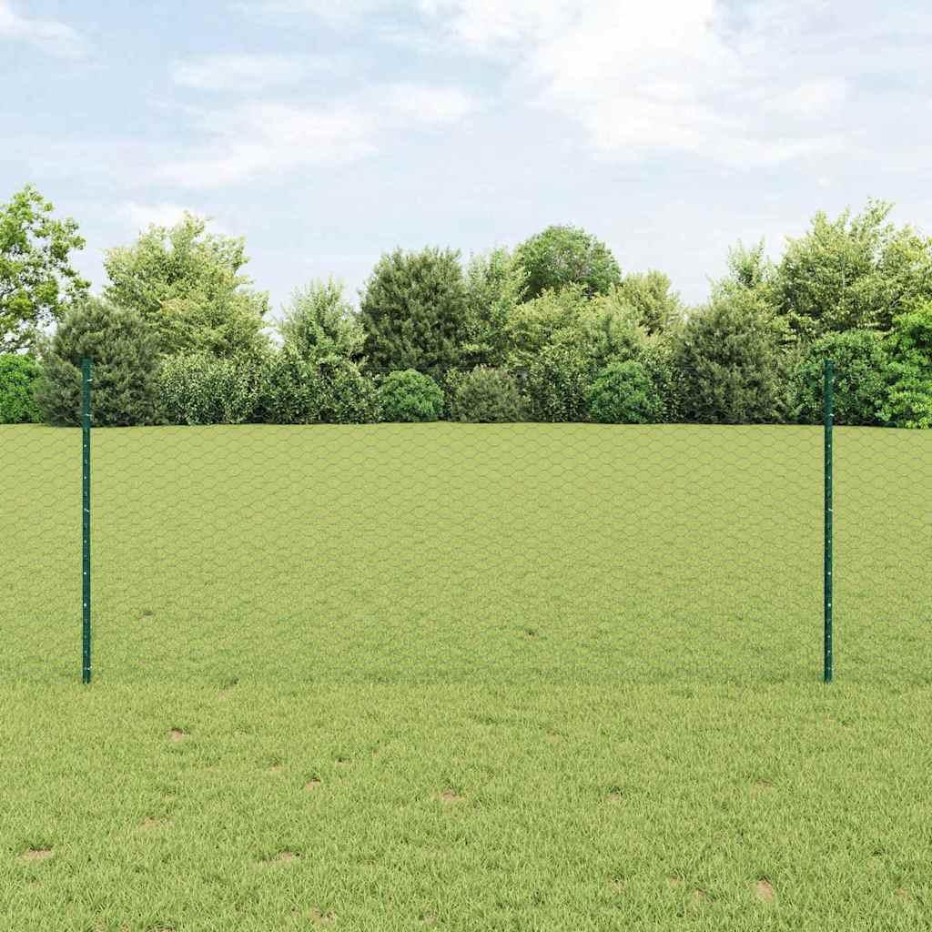 Zaun mit Pfosten Grün