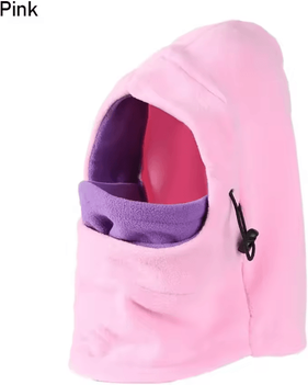 Inspire Essentials WarmGuard Kids Fleece Balaclava Thermal Winter Ski Mask Hood pink