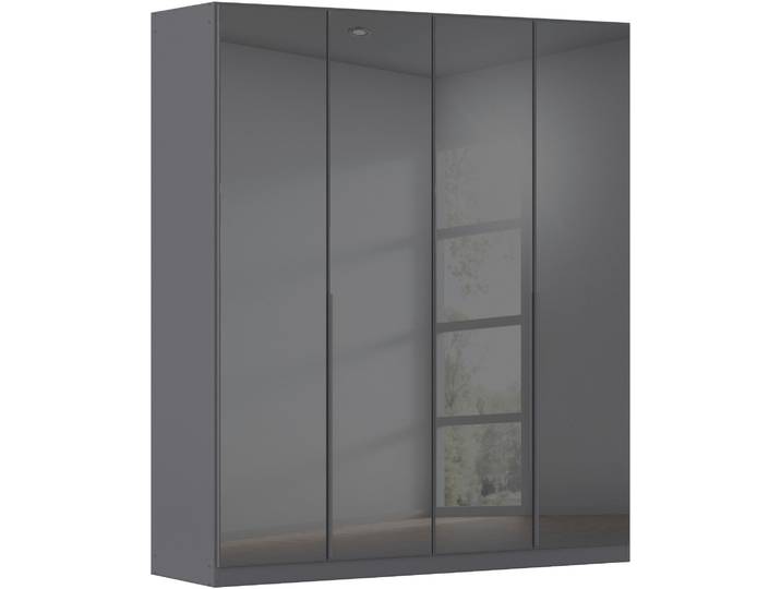 Drehtürenschrank, Grau, 181x229x54 cm, Holzwerkstoff, Durchdachte Innenausstattung, Modern, Rauch