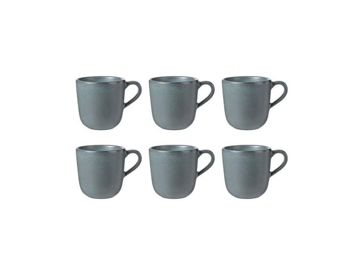 Aida Kaffeebecherset Raw, Jadegrün, Keramik, 6-teilig, Geschirr, Tassen, Tassen Sets