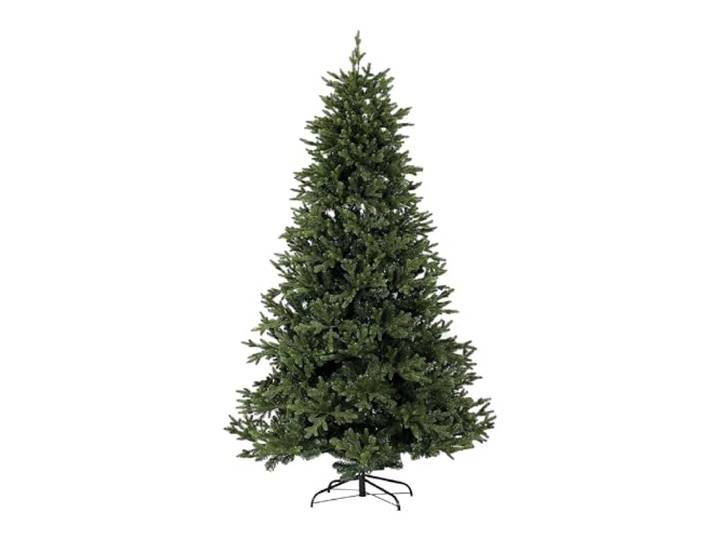 Relaxdays künstlicher Weihnachtsbaum, 150 cm, Nordmanntanne, mit Ständer, PVC Spitzen, naturgetreuer Tannenbaum, grün