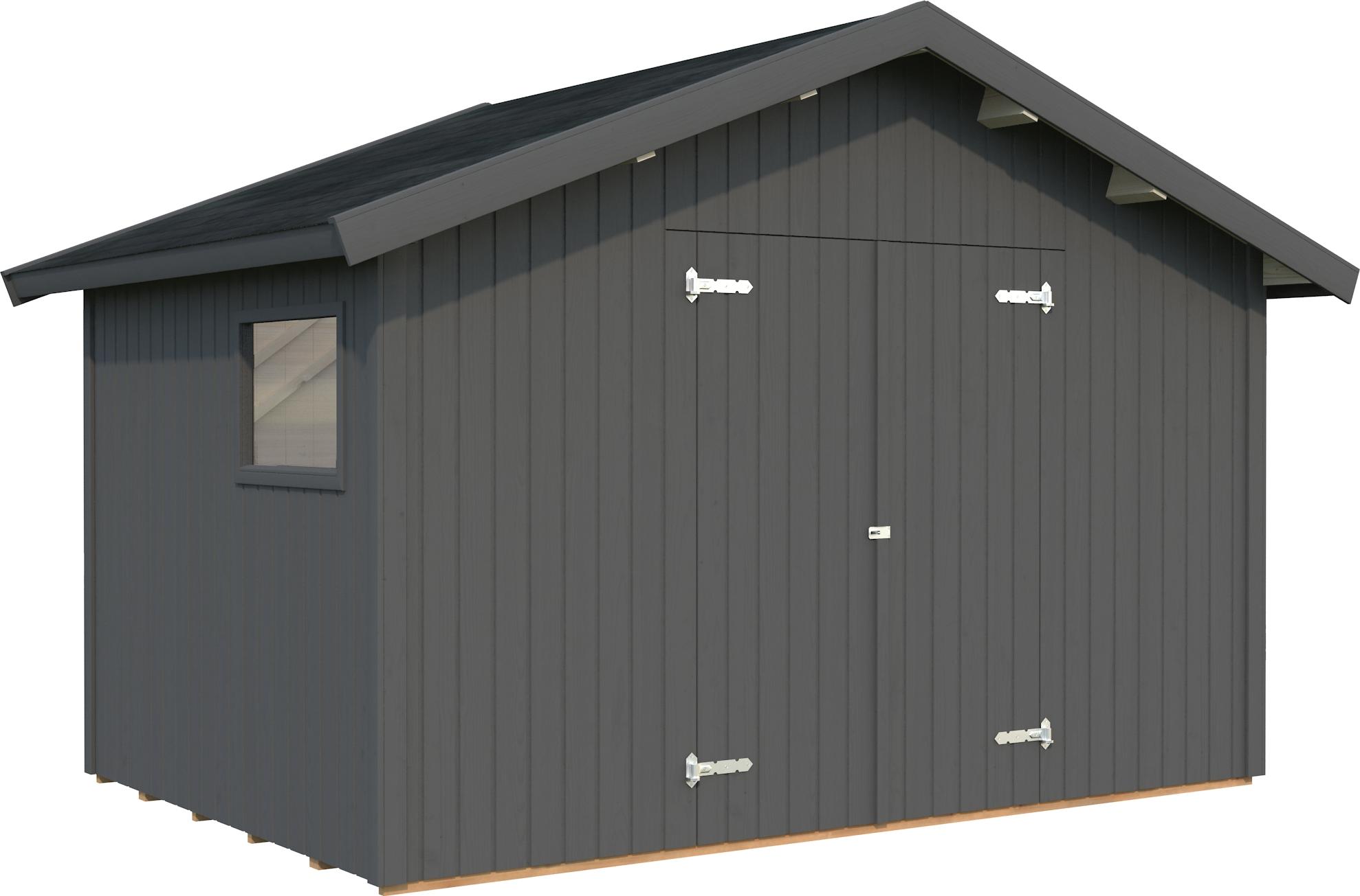 Gartenhaus Palmako Nils 8,2 m² inkl. Fußboden 392 x 289 cm dunkelgrau
