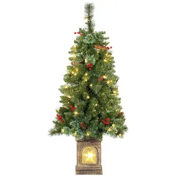 KÜNSTLICHER Weihnachtsbaum 120 cm Tannenbaum künstlich mit 100 LED 8 Modi